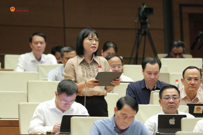 ĐBQH Nguyễn Thị Việt Nga (TP. Hải Phòng) phát biểu
