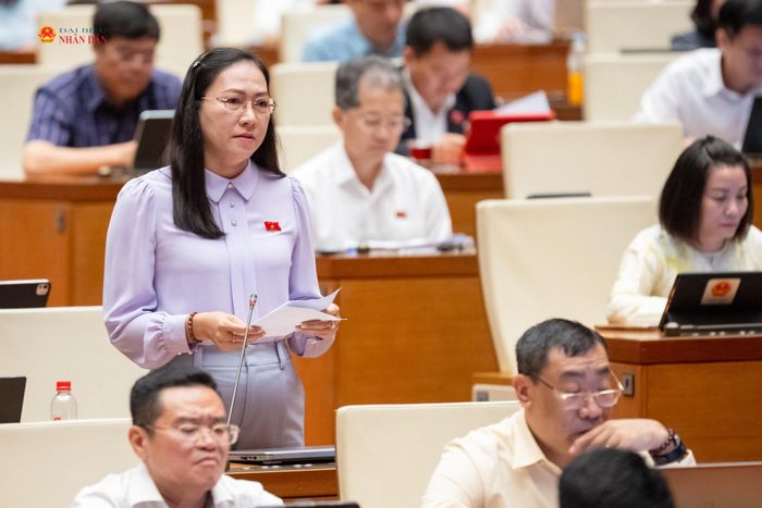 ĐBQH Nguyễn Thị Yến Nhi (Vĩnh Long) phát biểu