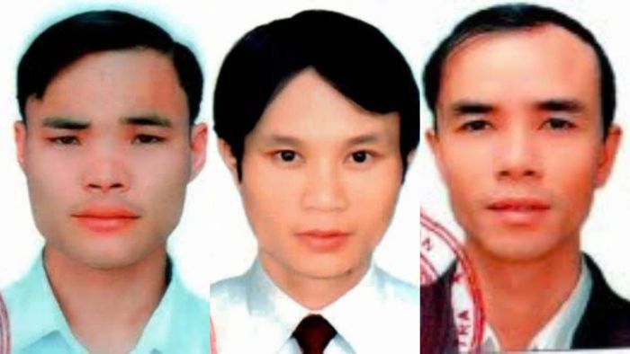 Các bị can Nguyễn Xuân Kim, Lê Sỹ Sáng, Thái Văn Tự (từ trái qua) (Ảnh: Bộ Công an)