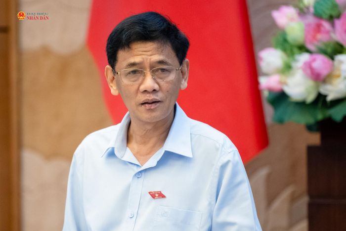 Chủ tịch Hội đồng Dân tộc Lâm Văn Mẫn phát biểu kết luận nội dung thảo luận