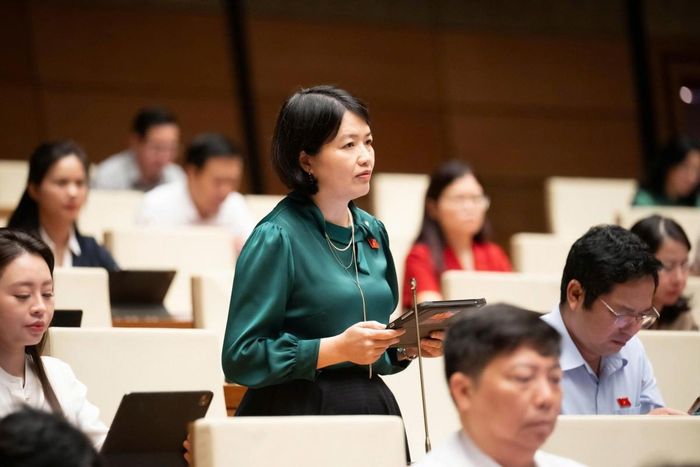Đại biểu Nguyễn Thị Mai Thoa (Đoàn Hải Phòng). Ảnh: Media Quốc hội