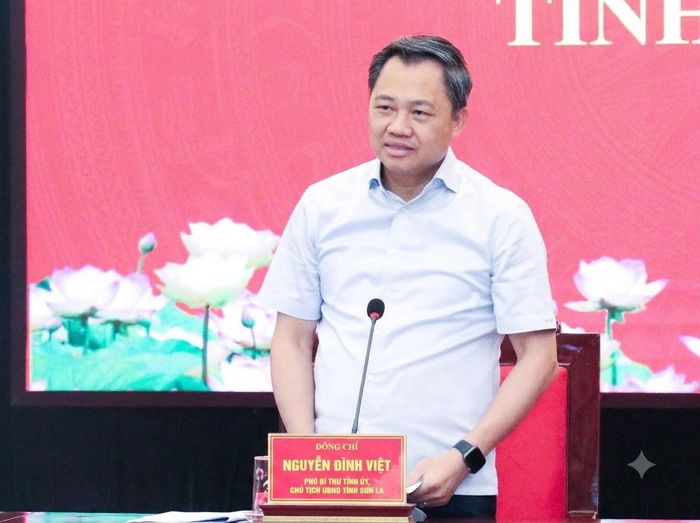 Chủ tịch UBND tỉnh Sơn La Nguyễn Đình Việt kết luận buổi làm việc. Ảnh SNews
