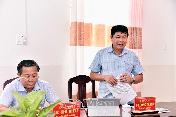 Phó Chủ nhiệm Uỷ ban Kiểm tra Tỉnh uỷ Từ Công Thành triển khai kết luận của Đoàn giám sát.