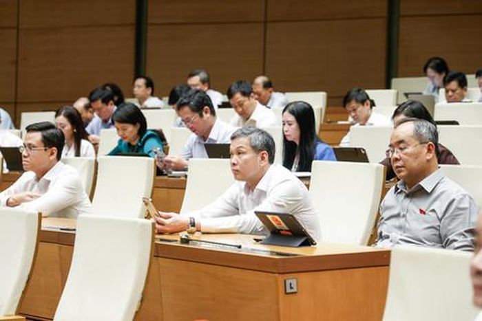 Các đại biểu Quốc hội tại phiên thảo luận sáng 11/8