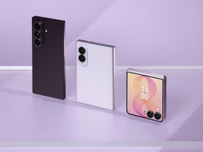 Bộ ba Galaxy Z Fold8 và Flip8 - thế hệ điện thoại gập mới của Samsung. (Ảnh: Samsung)