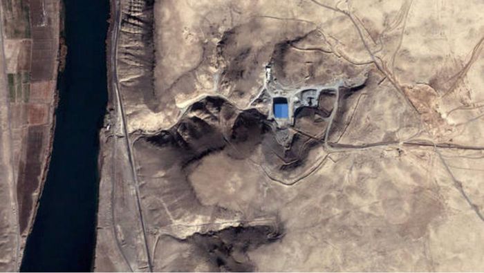 Ảnh vệ tinh năm 2008 về địa điểm hạt nhân của Syria bị Israel ném bom. (Ảnh: Getty)