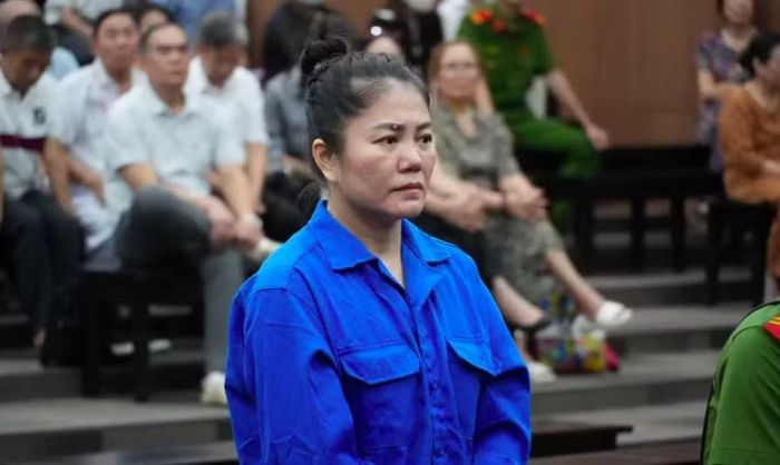 Bị cáo Phạm Mỹ Hạnh tại phiên tòa. Ảnh: N.M