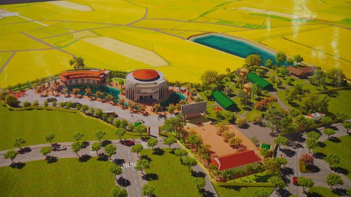 Phối cảnh tổng thể Dự án tu bổ, tôn tạo di tích cách mạng kháng chiến Trung Giã.