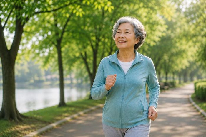 Đi bộ là một trong những hình thức vận động đơn giản nhất nhưng có thể mang lại nhiều lợi ích cho sức khỏe não bộ. Ảnh AI.