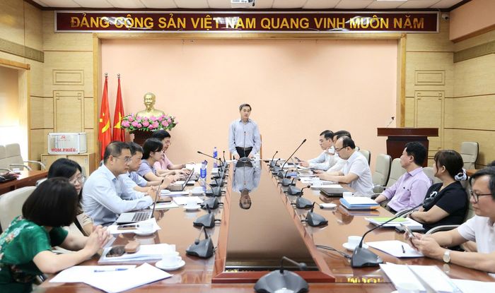 Quang cảnh cuộc họp tại điểm cầu Bộ Y tế. Ảnh: Trần Minh
