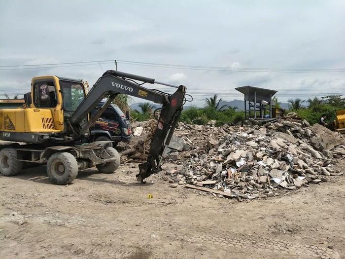 Khu vực tập kết chất thải tại cơ sở của Nguyễn Duy Hưng tại khu An Thái, phường Yên Tử. Ảnh: Công an tỉnh Quảng Ninh