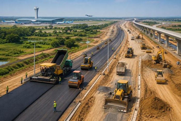 Dự án nối sân bay Gia Bình với Hà Nội thi công vẫn gặp nhiều điểm nghẽn. (Hình ảnh minh họa bằng AI)