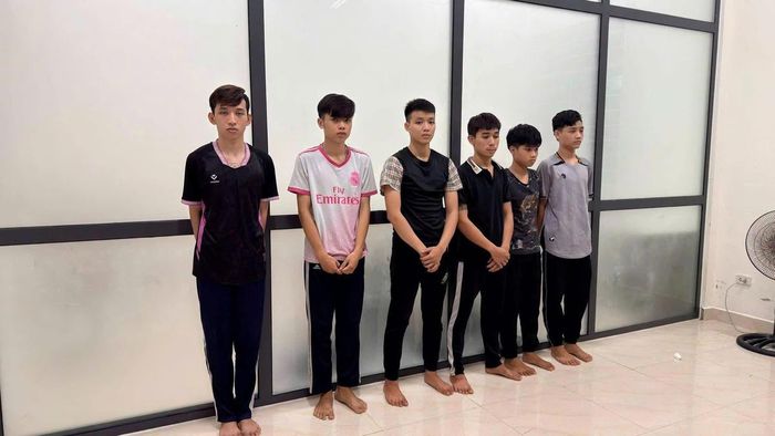Các đối tượng tại cơ quan điều tra. Ảnh: CA Đà Nẵng.