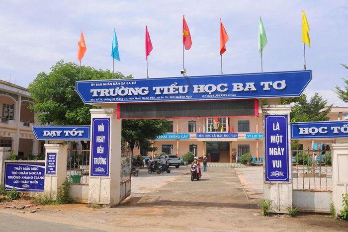 Trường Tiểu học Ba Tơ. Ảnh: TT.