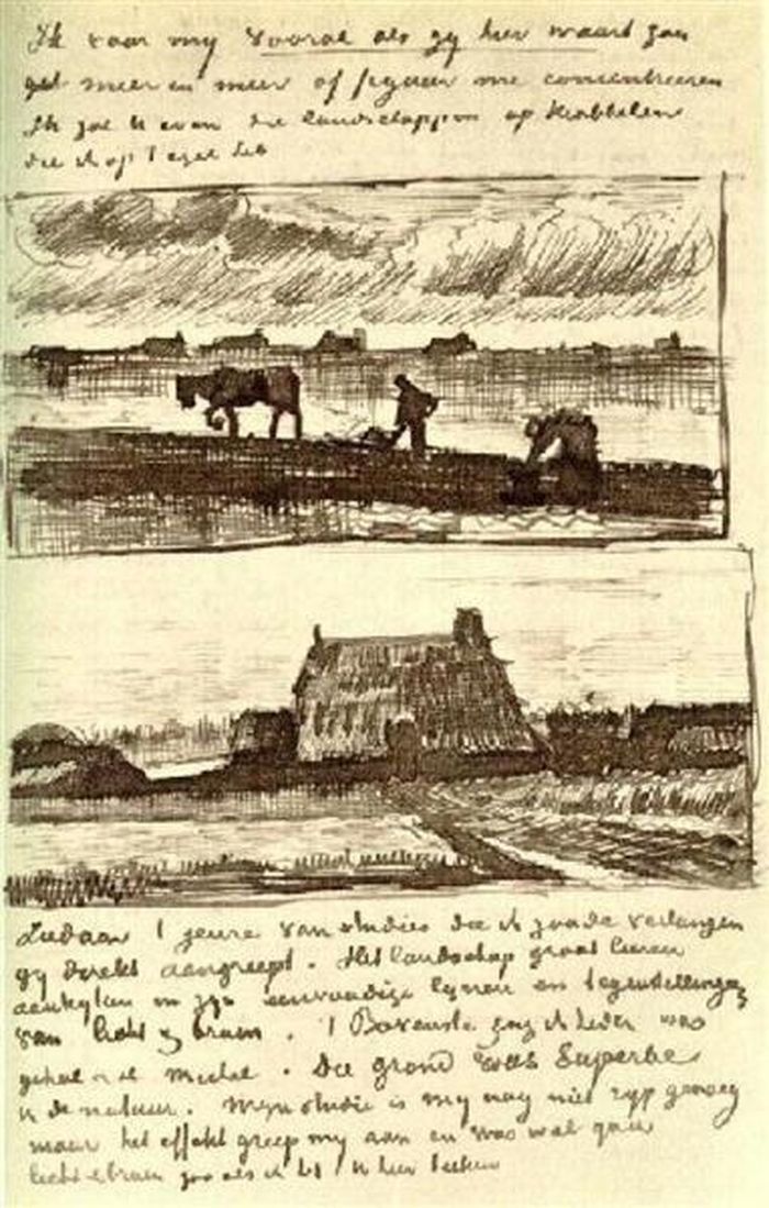  Thư gửi Theo van Gogh của danh họa Vincent van Gogh vào ngày 15 tháng 10, 1883. Ảnh: wikiart. 