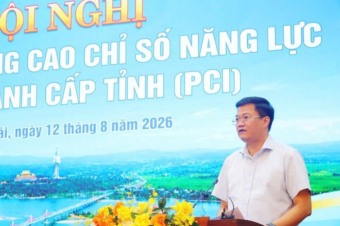Chủ tịch UBND tỉnh Quảng Ngãi Nguyễn Đức Tâm phát biểu khai mạc hội nghị