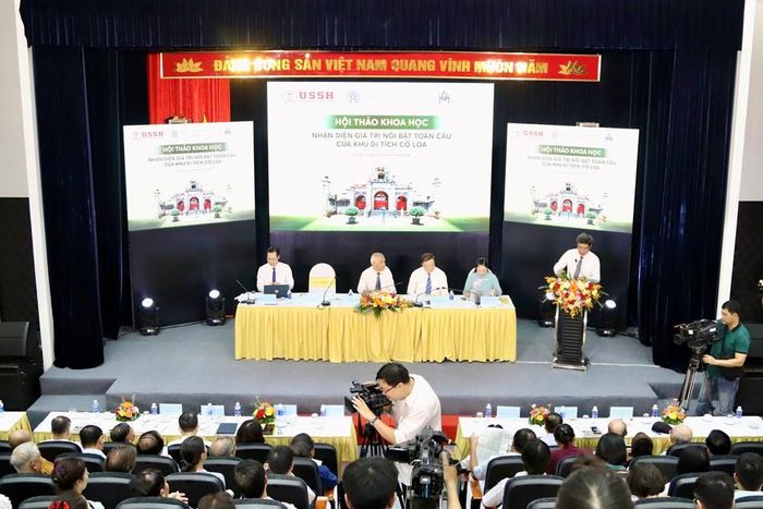 Giám đốc Trung tâm Bảo tồn Di sản Thăng Long – Hà Nội Nguyễn Thanh Quang phát biểu