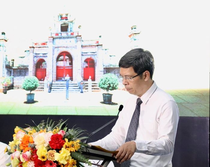 Giám đốc Trung tâm Bảo tồn Di sản Thăng Long – Hà Nội Nguyễn Thanh Quang phát biểu