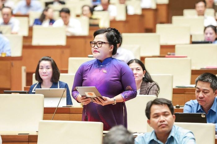 Đại biểu Nguyễn Thị Sửu phát biểu