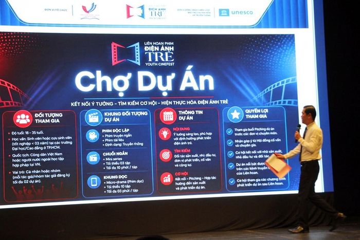 Đại diện Ban tổ chức công bố Điều lệ Liên hoan phim và Chợ dự án