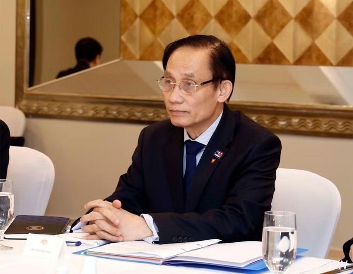 Ủy viên Bộ Chính trị, Bộ trưởng Ngoại giao Lê Hoài Trung tại Hội nghị Bộ trưởng Ngoại giao Việt Nam-Australia lần thứ 8. (Ảnh: TTXVN)