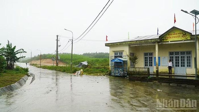 Khu bố trí dân cư nằm trong vùng sạt lở đến nơi an toàn thôn Phước Bắc có tổng diện tích hơn 9.480m2 đã hoàn thành. 