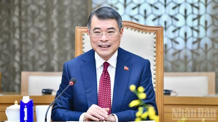  Thủ tướng Chính phủ Lê Minh Hưng phát biểu ý kiến tại buổi tiếp. (Ảnh: THANH GIANG) 