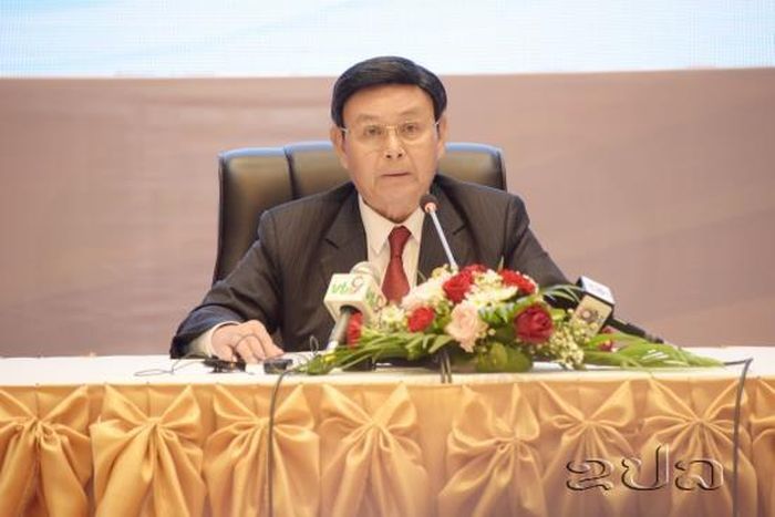Chủ tịch Quốc hội Lào Xaysomphone Phomvihane chủ trì Đại hội đồng liên Nghị viện ASEAN lần thứ 45, ngày 21-10-2024. Ảnh: kpl.gov.la