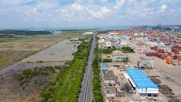 Khu vực dự kiến hình thành FTZ, gần hệ thống cảng biển Cái Mép - Thị Vải. ẢNH: THÀNH HUY
