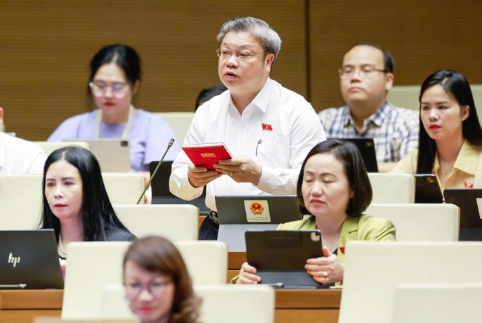  ﻿ĐB Bùi Văn Dũng (Thanh Hóa). Ảnh: VIẾT CHUNG 