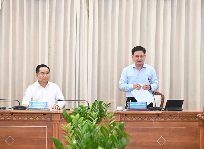  Đồng chí Nguyễn Mạnh Cường phát biểu. Ảnh: VIỆT DŨNG 