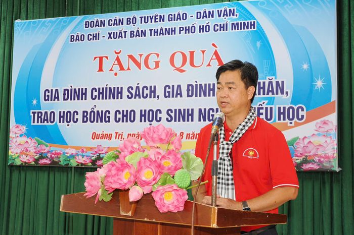  Đồng chí Lê Văn Minh phát biểu tại chương trình. Ảnh: HOÀNG HÙNG 