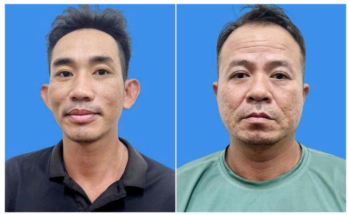 Các đối tượng: Đoàn Phương Tâm (áo đen) và Nguyễn Hải Âu. Ảnh: Bộ Công an