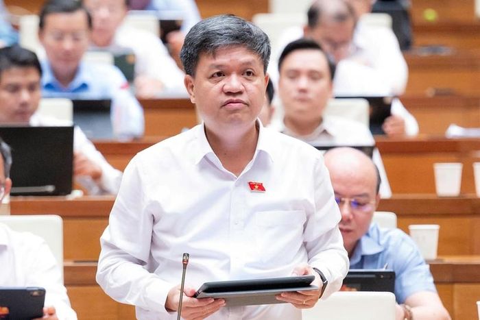  Đại biểu Tạ Đình Thi phát biểu thảo luận (Ảnh: CTTĐT Quốc hội).