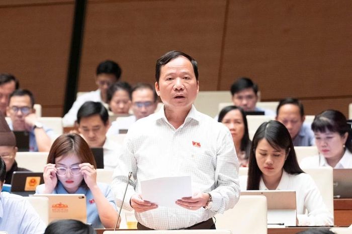 Đại biểu Nguyễn Đặng Ân phát biểu thảo luận (Ảnh: CTTĐT Quốc hội).