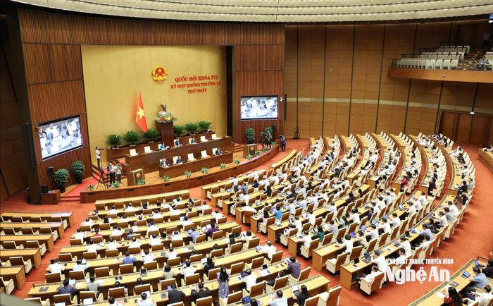 Kỳ họp không thường lệ thứ nhất, Quốc hội khóa XVI. Ảnh: Viết Chung