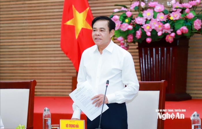 Chủ tịch UBND tỉnh Võ Trọng Hải phát biểu tại Chương trình gặp mặt người có uy tín tiêu biểu trong đồng bào dân tộc thiểu số năm 2026. Ảnh: Thành Duy