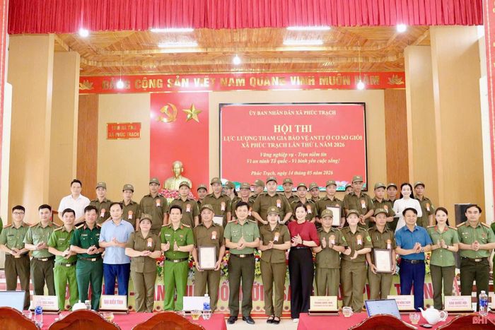 UBND xã Phúc Trạch tổ chức hội thi lực lượng tham gia bảo vệ ANTT ở cơ sở giỏi lần thứ I (ảnh chụp tháng 5/2026).