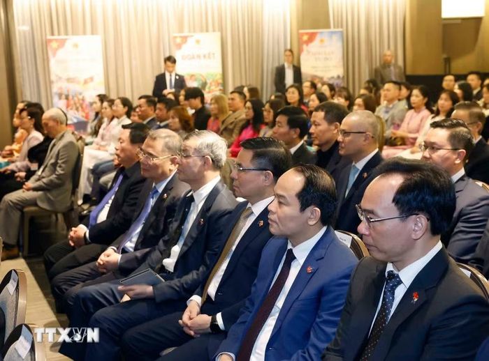Các đại biểu tham dự cuộc gặp gỡ Tổng Bí thư, Chủ tịch nước Tô Lâm. (Ảnh: Thống Nhất/TTXVN)