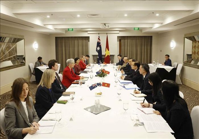 Hội nghị Bộ trưởng Ngoại giao Việt Nam - Australia lần thứ 8. Ảnh: Thống Nhất/TTXVN