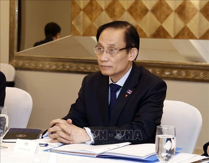 Uỷ viên Bộ Chính trị, Bộ trưởng Ngoại giao Lê Hoài Trung tại Hội nghị Bộ trưởng Ngoại giao Việt Nam - Australia lần thứ 8. Ảnh: Thống Nhất/TTXVN
