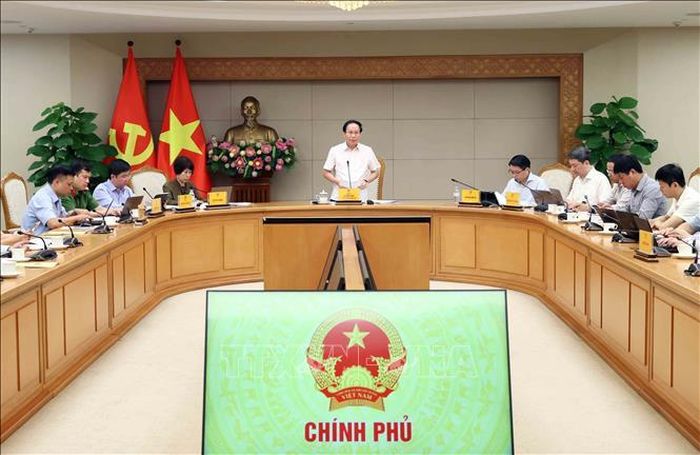 Phó Thủ tướng Lê Tiến Châu phát biểu tại buổi làm việc. Ảnh: An Đăng/TTXVN