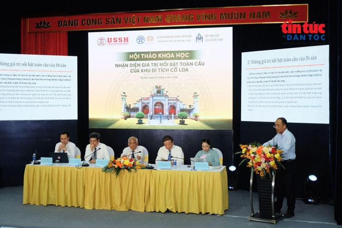 Hội thảo khoa học “Nhận diện giá trị nổi bật toàn cầu của Khu di tích Cổ Loa” diễn ra vào sáng ngày 12/8 tại Trung tâm Bảo tồn Di sản Thăng Long - Hà Nội.