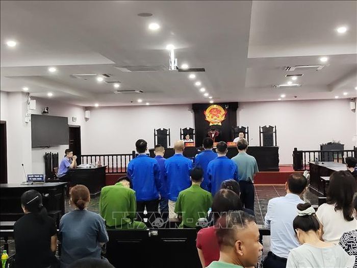 Quang cảnh phiên tòa.