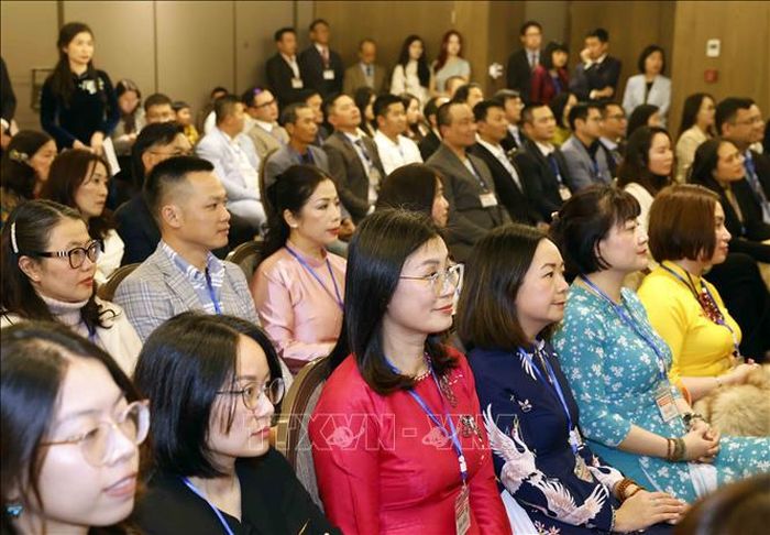 Các đại biểu tham dự cuộc gặp gỡ Tổng Bí thư, Chủ tịch nước Tô Lâm. Ảnh: Thống Nhất/TTXVN