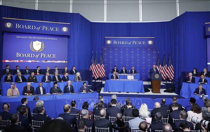 Phiên khai mạc Hội đồng Hoà bình về Gaza tại Thủ đô Washington D.C., Hoa Kỳ, ngày 19/2/2026. Ảnh: Thống Nhất/TTXVN