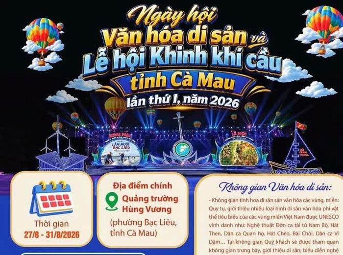 Sự kiện diễn ra trong 5 ngày, từ 27 đến 31/8 với địa điểm chính tại Quảng trường Hùng Vương (phường Bạc Liêu).