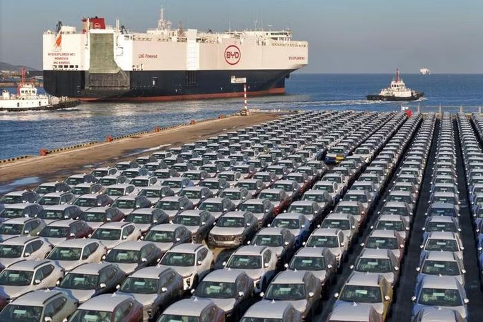 BYD là hãng xe năng lượng mới xuất khẩu nhiều nhất, cao gấp đôi hãng thứ hai Chery. Ảnh: Zaobao.