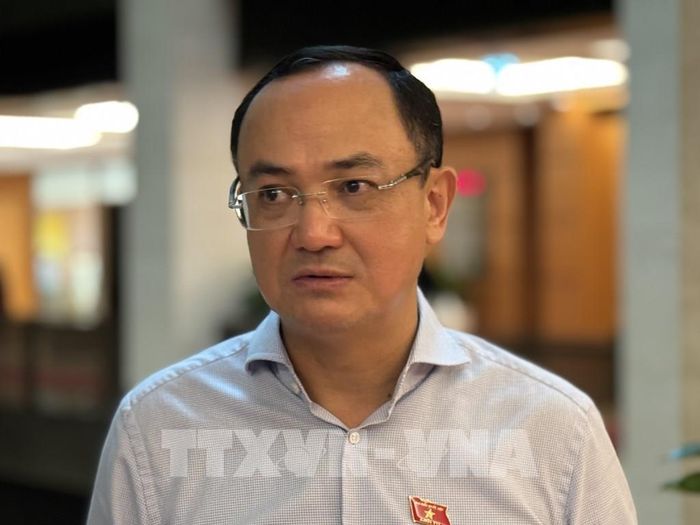 Đại biểu Quốc hội Nguyễn Ngọc Sơn (Hải Phòng) trả lời phỏng vấn của phóng viên TTXNV. Ảnh: Hải Ngọc - TTXVN