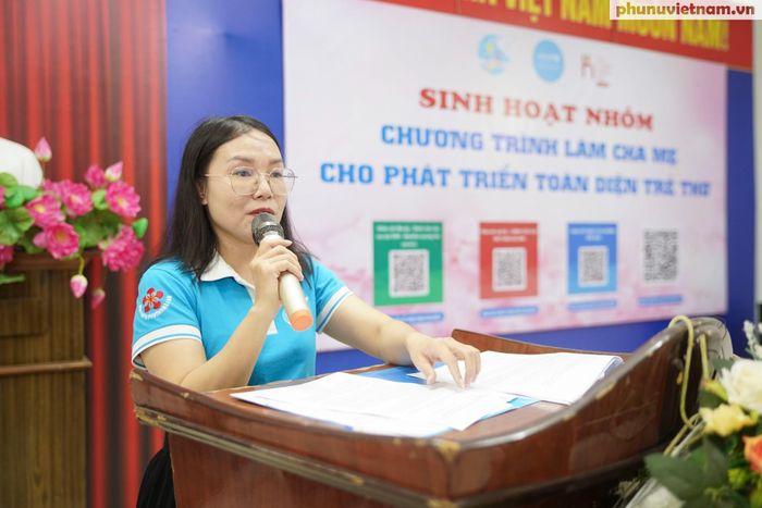 Bà Nguyễn Thị Kim Ngân, Phó Chủ tịch Ủy ban MTTQ Việt Nam phường, Chủ tịch Hội LHPN phường Hải An, báo cáo.
